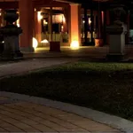 Viale con luci da esterno