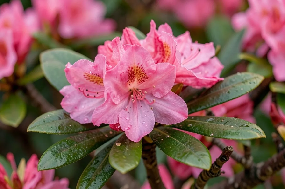 Fiori di azalea rosa