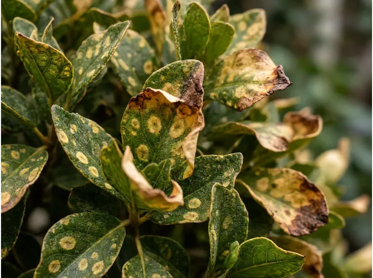 Foglie colpite da cladosporiosi