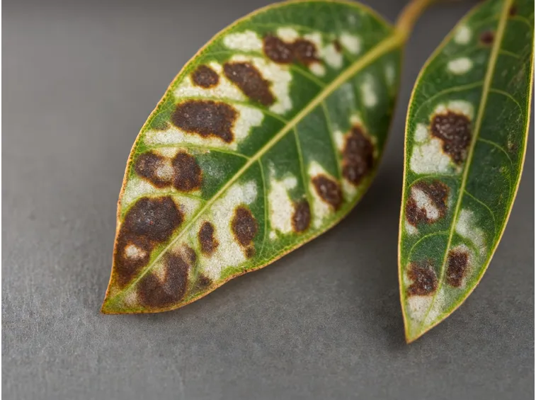 Foglie ficus benjamin attaccate dal ragno rosso