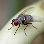 Esemplare adulto di mosca della cipolla