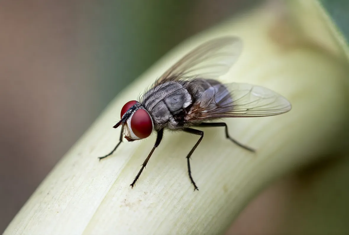 Esemplare adulto di mosca della cipolla