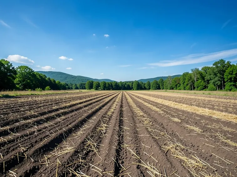 Un campo concimato