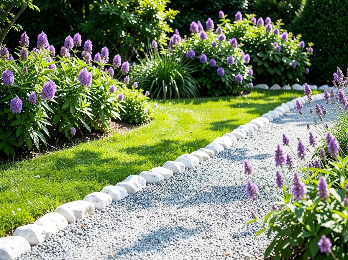 Giardino con pietre