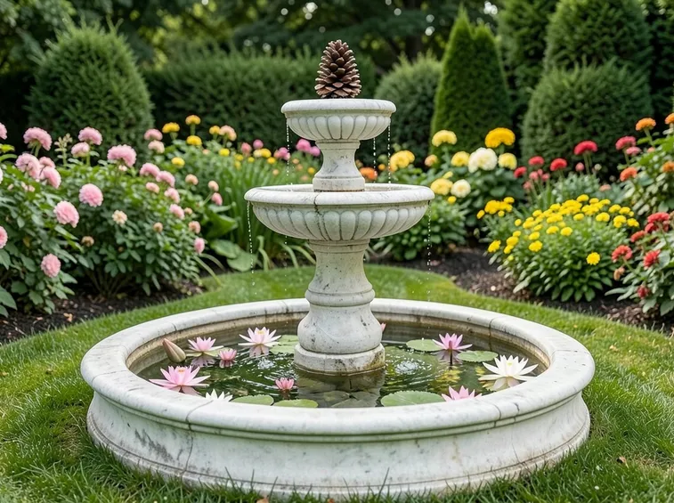 Elegante fontana da giardino