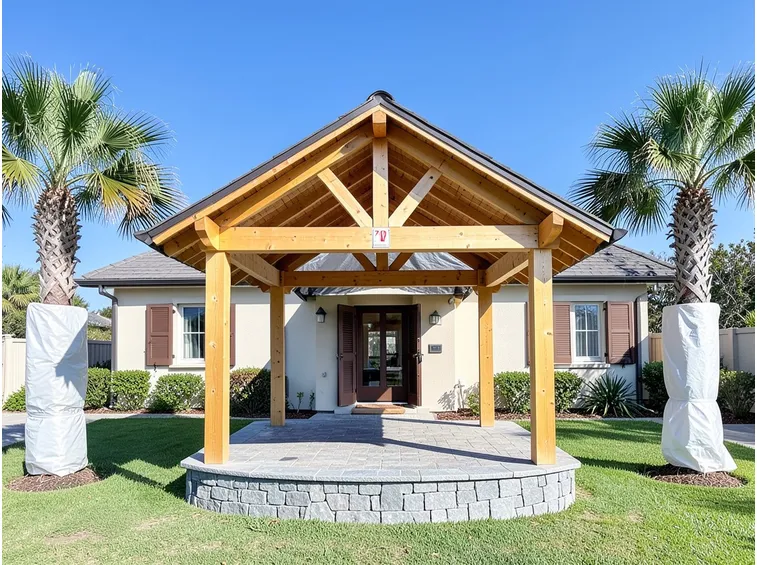 Gazebo in legno lamellare