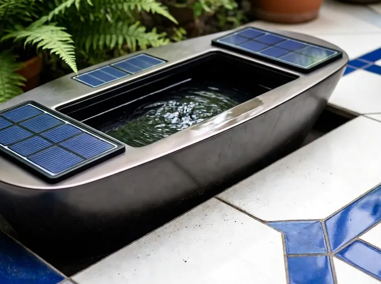 Celle fotovoltaiche da integrare alla fontana