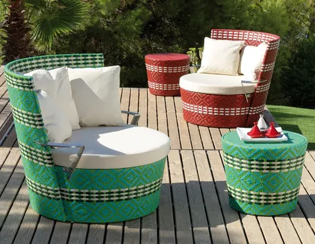 Poltroncine da giardino colorate