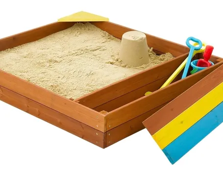 Sabbiera bambini rettangolare coperchio