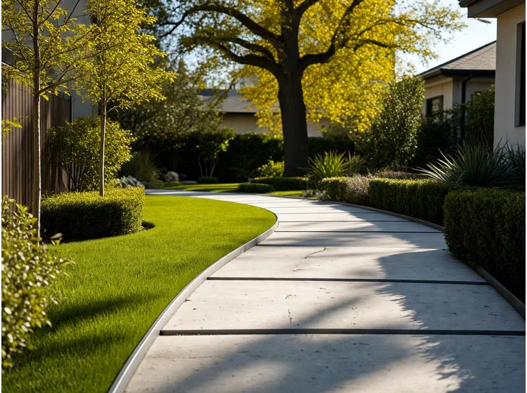 Vialetto giardino con piante
