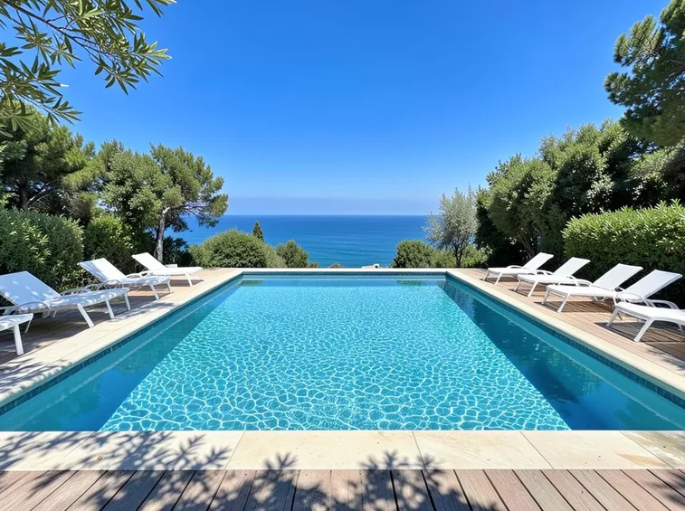 Una piscina da giardino
