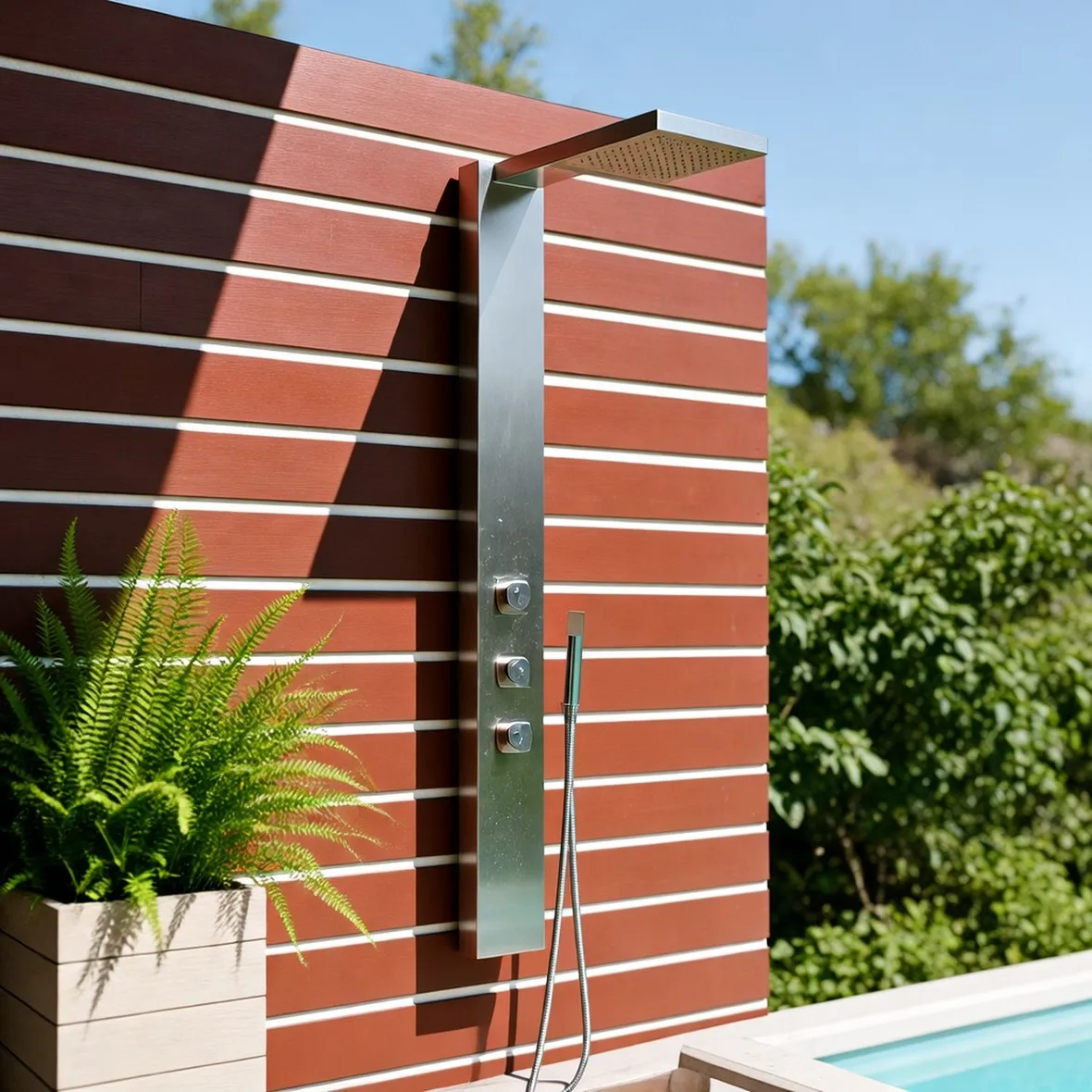 Doccia per piscina a terra