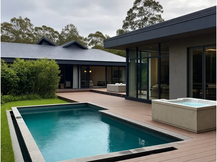 casa con piscina interrata
