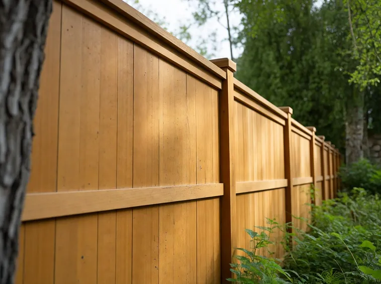 Elegante recinzione in legno