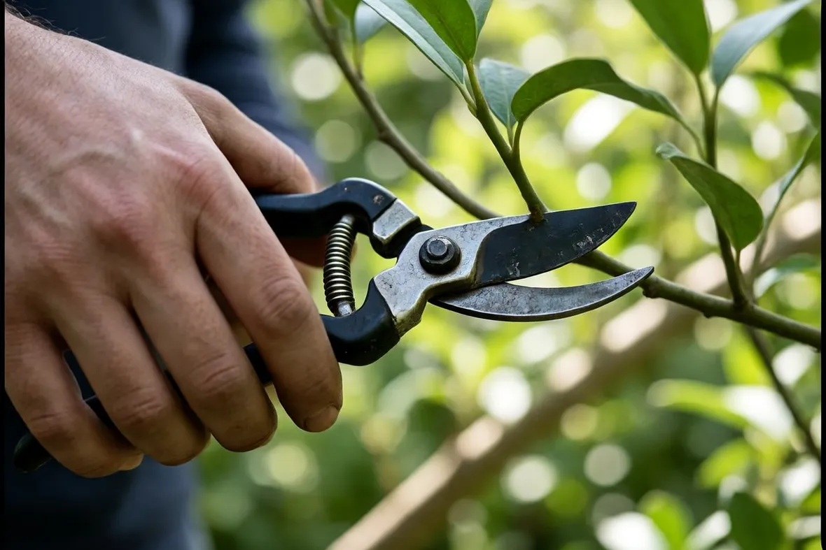 Potatura di contenimento con cesoie