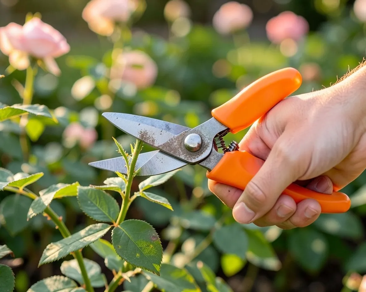 Potatura di una rosa