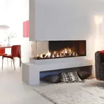Caminetto bifacciale design