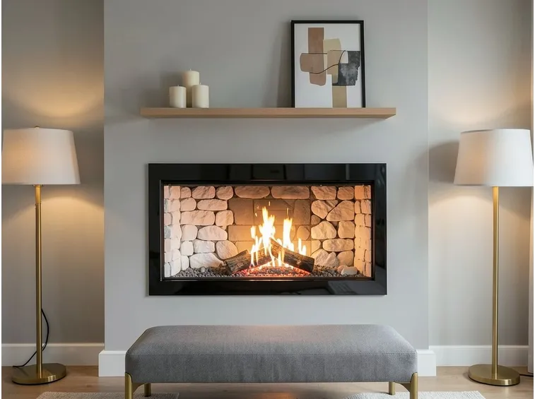 Caminetto di design da incasso