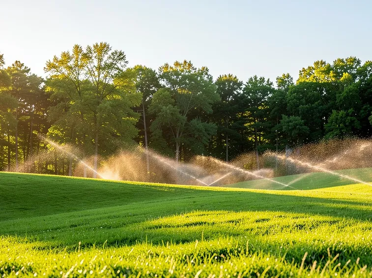 Esempio di campo con irrigazione interrata.