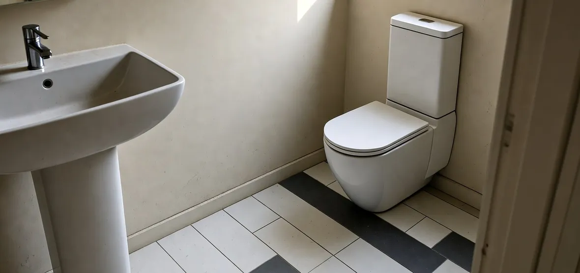 wc con cassetta di scarico incorporata