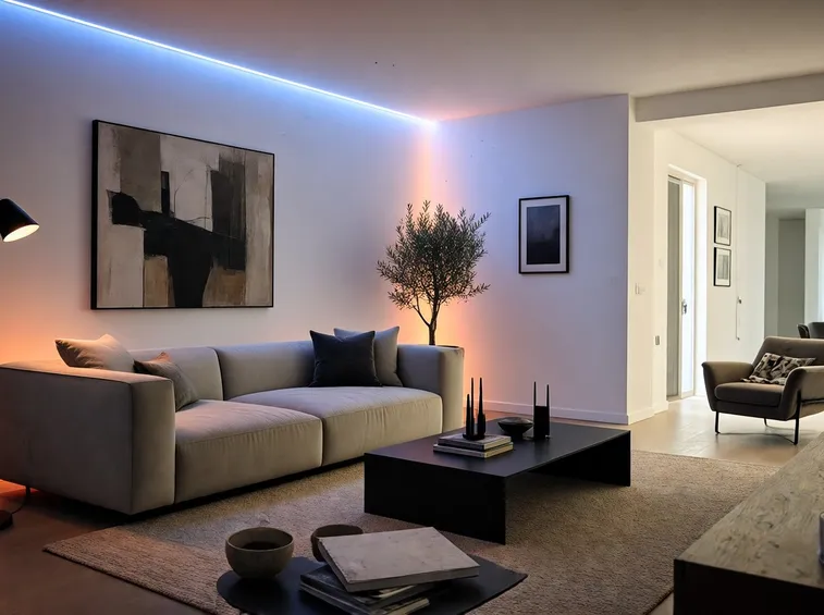Casa illuminata a led