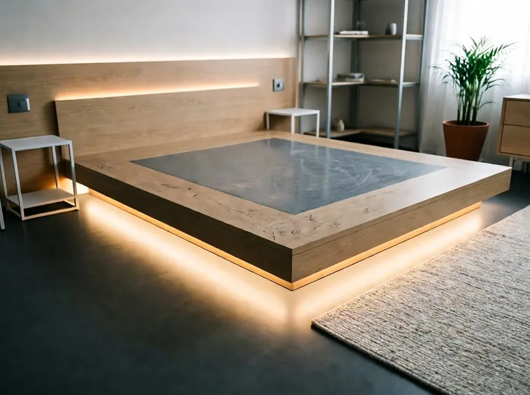 Stanza da letto con illuminazione a led