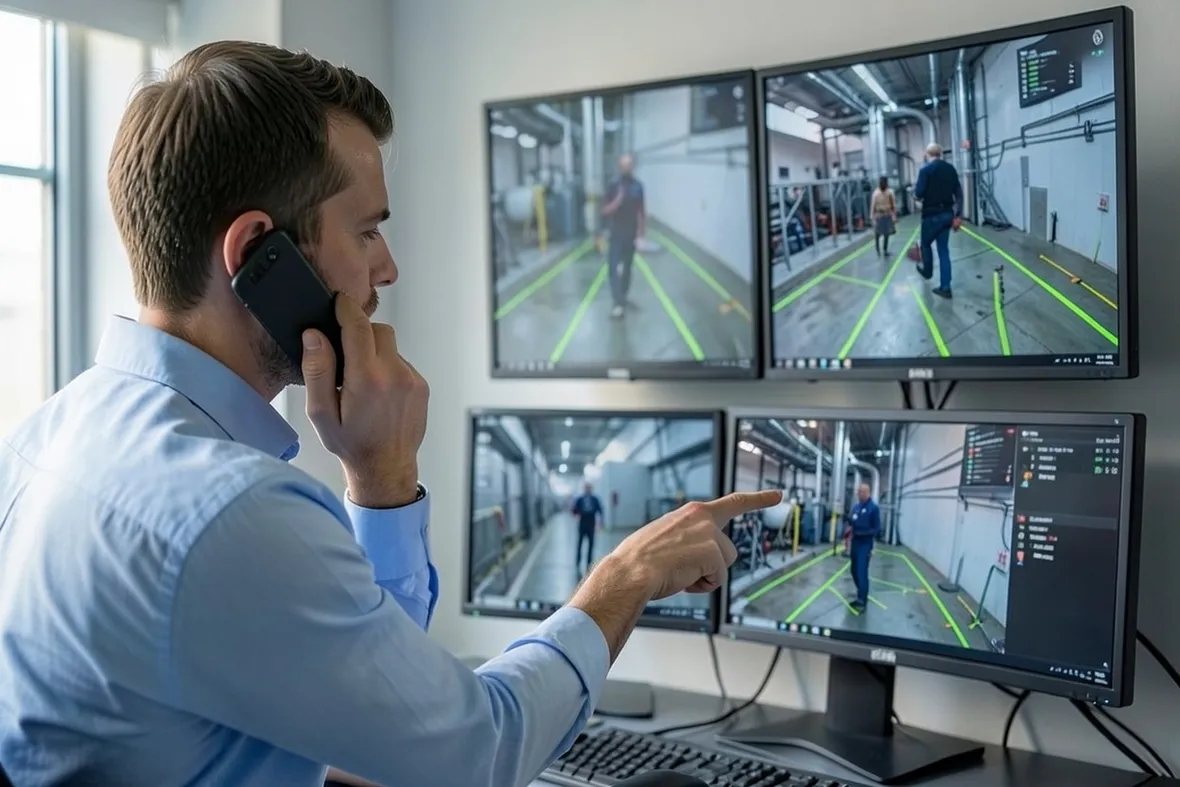 Postazione di controllo impianti videosorveglianza