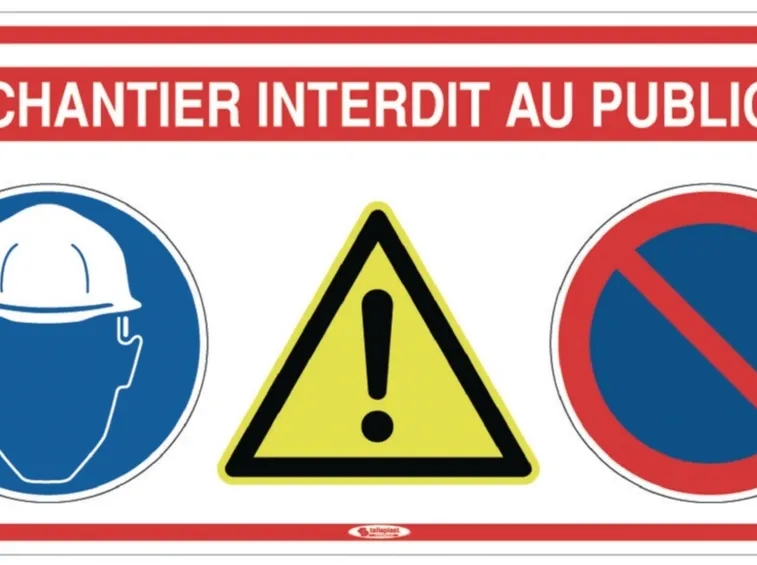 Esempio di cartellonistica di cantiere