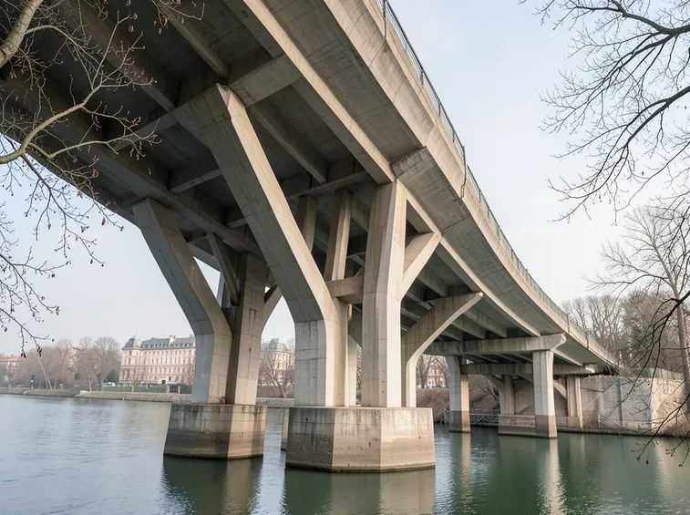 Un ponte in calcestruzzo armato