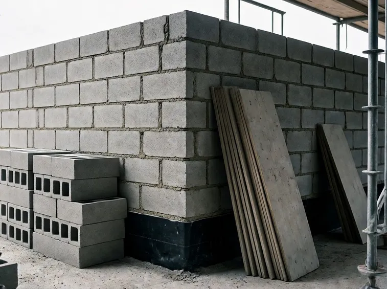 Muro in blocchi calcestruzzo