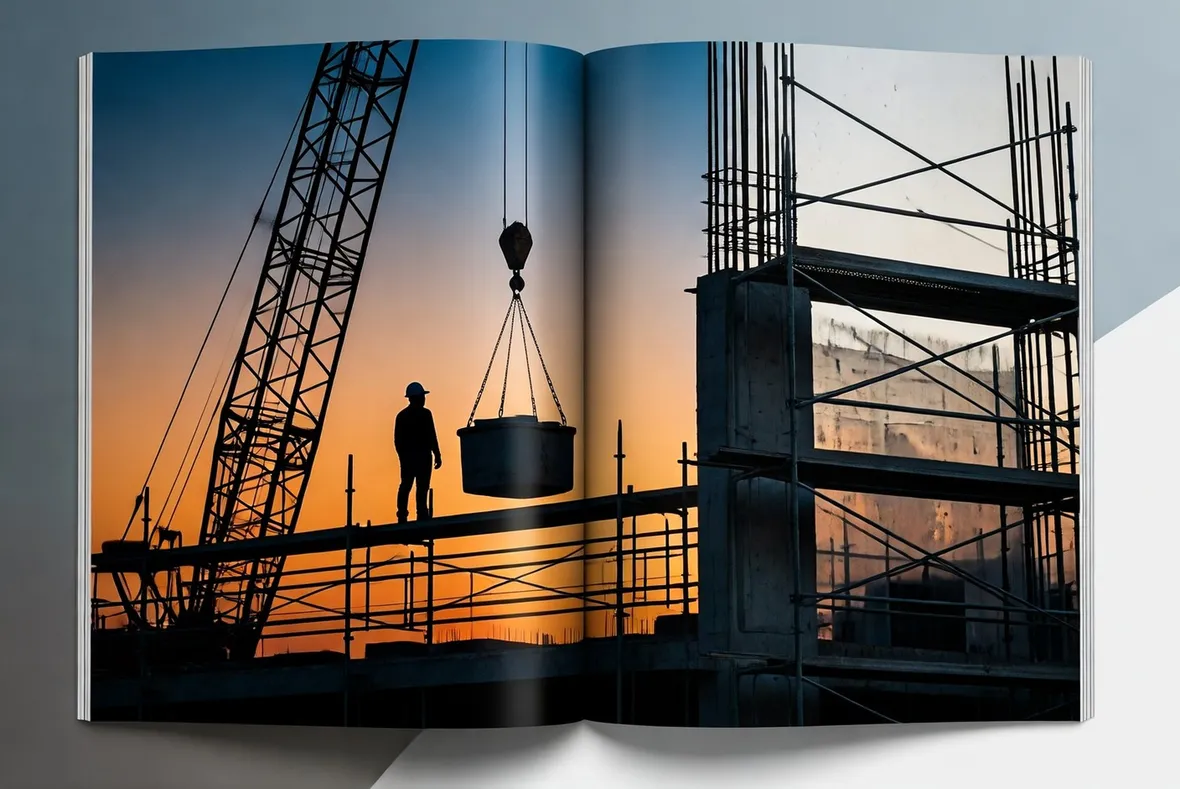 Operai lavorano in cantiere