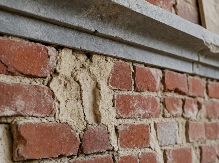 Muro costruito con la malta bastarda