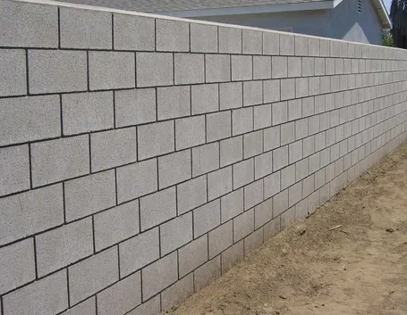Muro di mattoni di cemento