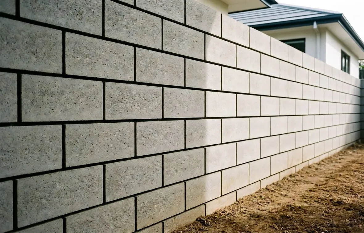 Muro di mattoni di cemento