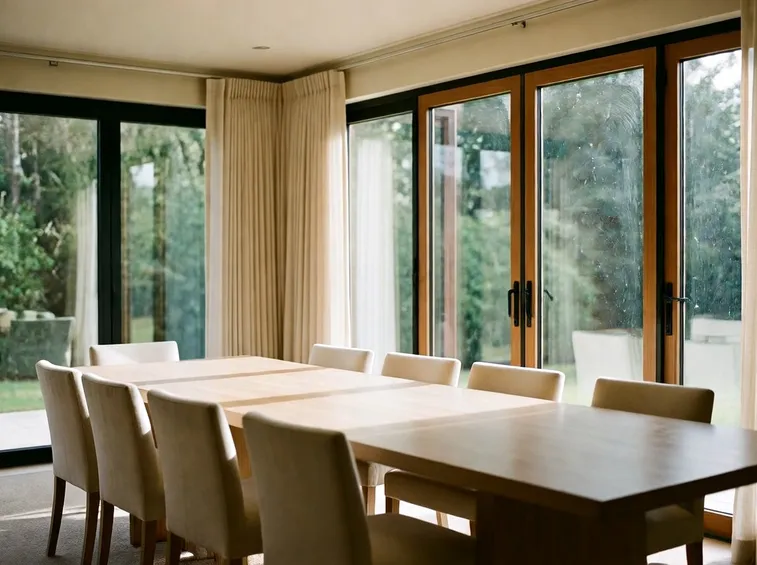Finestre scorrevoli in alluminio e legno