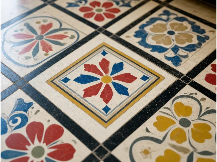 Esempi di mattonelle in graniglia