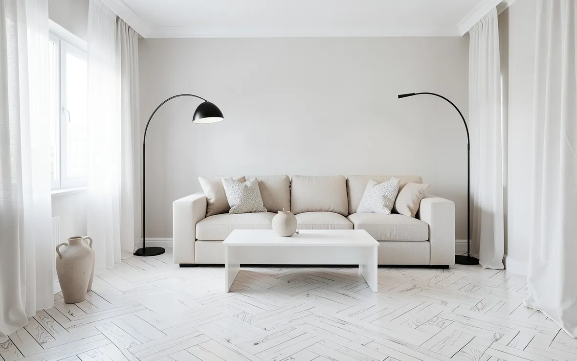 Esempio di ambiente con parquet sbiancato