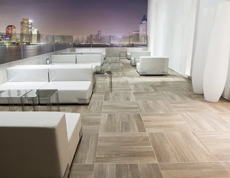 Terrazzo con rivestimento moderno