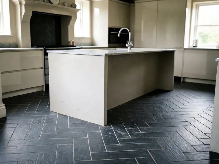 Pavimento ardesia cucina