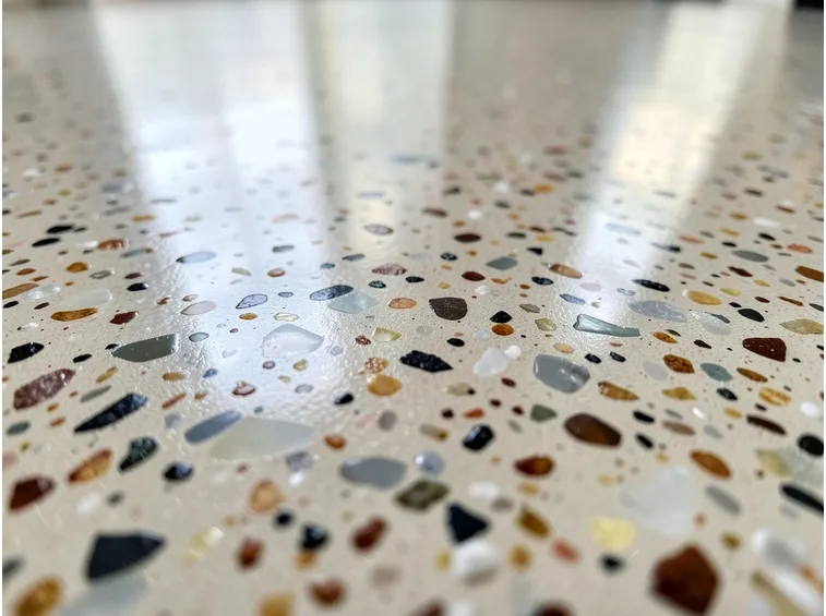 La lucentezza delle piastrelle in graniglia