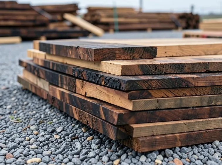 Tavole di legno riciclato