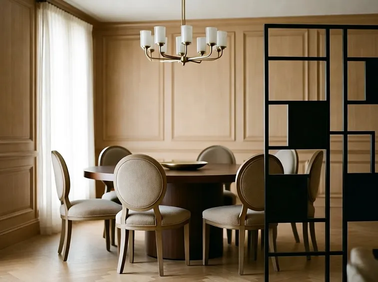 Stanza con pareti in legno