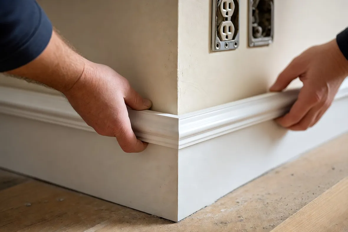 installazione angolo battiscopa