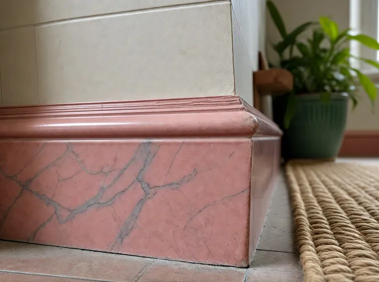 Battiscopa in ceramica decorato