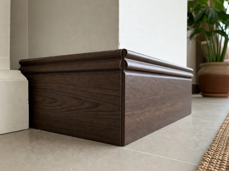Battiscopa in pvc effetto legno