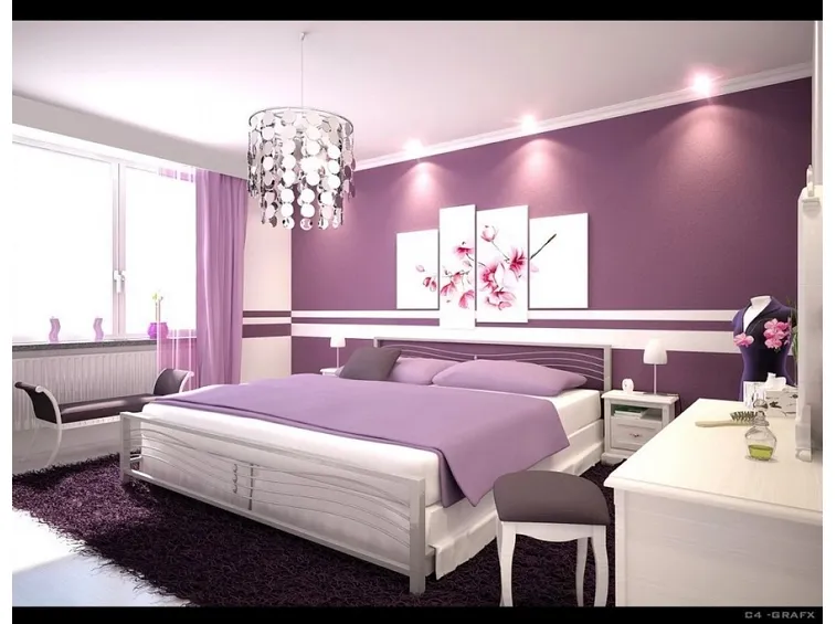 Un tenue lillà per la camera da letto