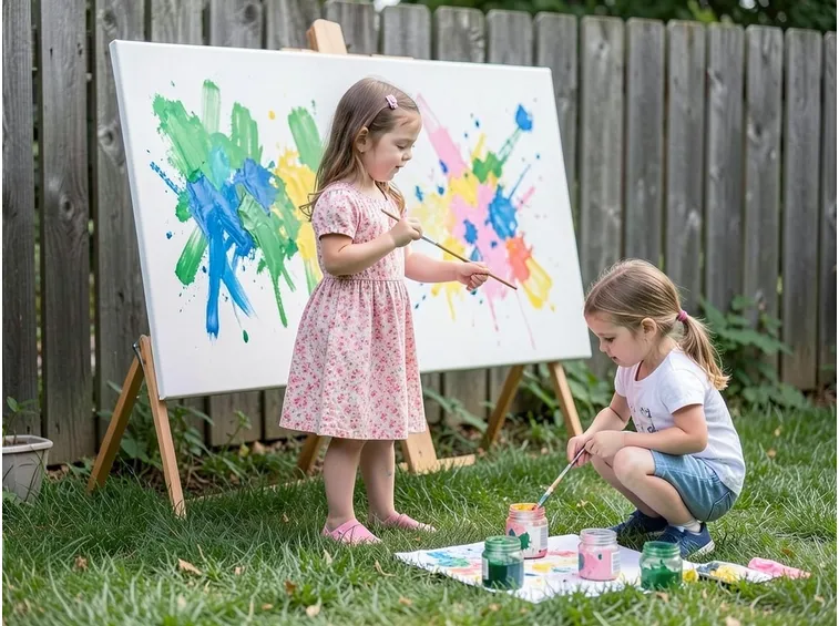 La pittura lavabile è a prova di bambino