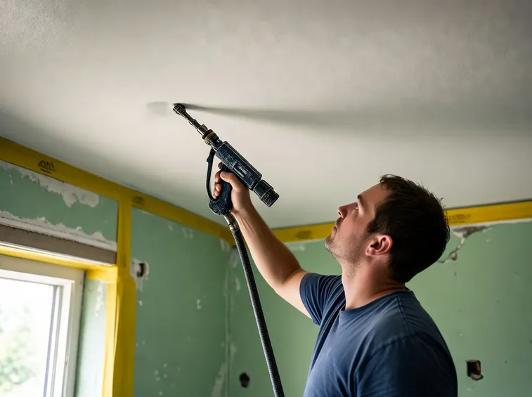 Verniciatura a spruzzo su soffitto