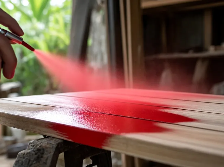 Verniciatura a spruzzo su legno