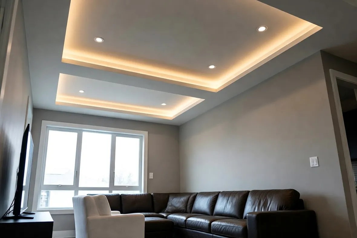 Controsoffitto in cartongesso a più livelli